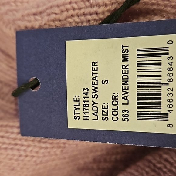 💕REBECCA MINKOFF💕 Lady Sweater ~ 100% Cashmere Lavender Mist Small S NWT - Picture 10 of 11